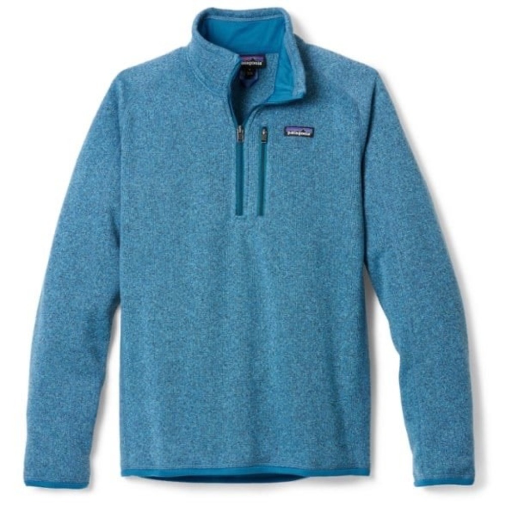Patagonia Better Men's Sweater Quarter Zip Fleece Pullover NEW Aquatic Blue L